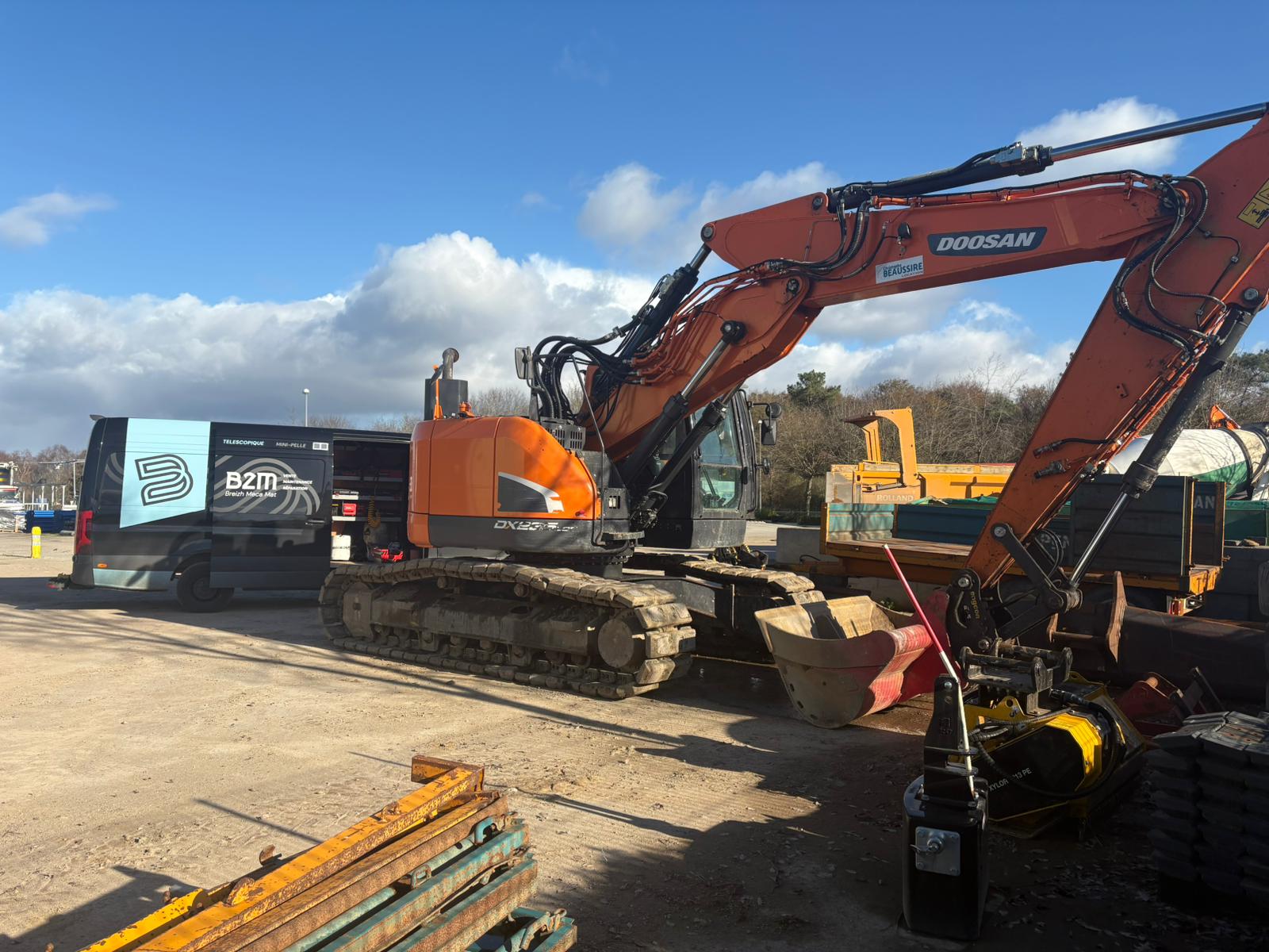 Maintenance pelle mécanique chantier Bretagne